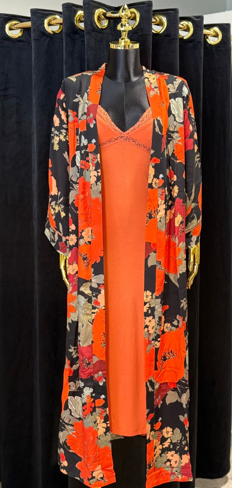 Poppy Kimono & Slip Set