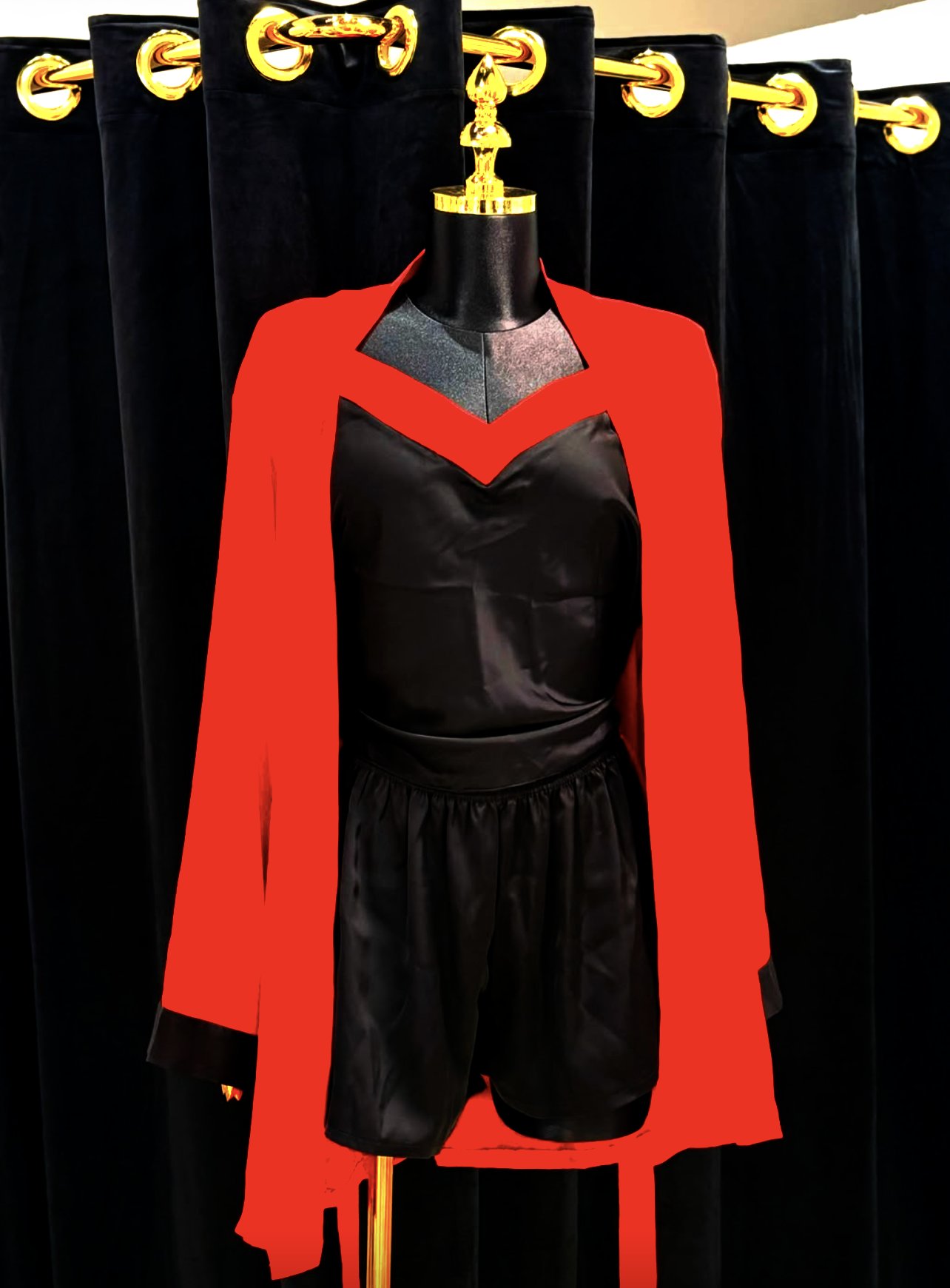 Scarlet Satin Set